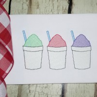 Snoball Trio Machine Embroidery Design Sketch